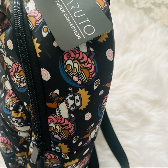 Bioworld Naruto Shippuden Ramen Ichiraku Noodle Bowl Black Mini Backpack Purse - Picture 4 of 5